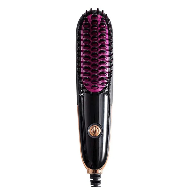 Brosse chauffante ionique pour cheveux et barbe - Or