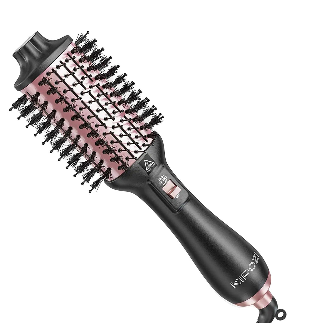 Brosse chauffante pour séchage et coiffage des cheveux - Cuivre