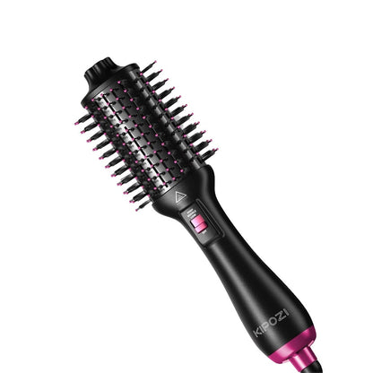 Brosse chauffante pour séchage et coiffage des cheveux - Noir