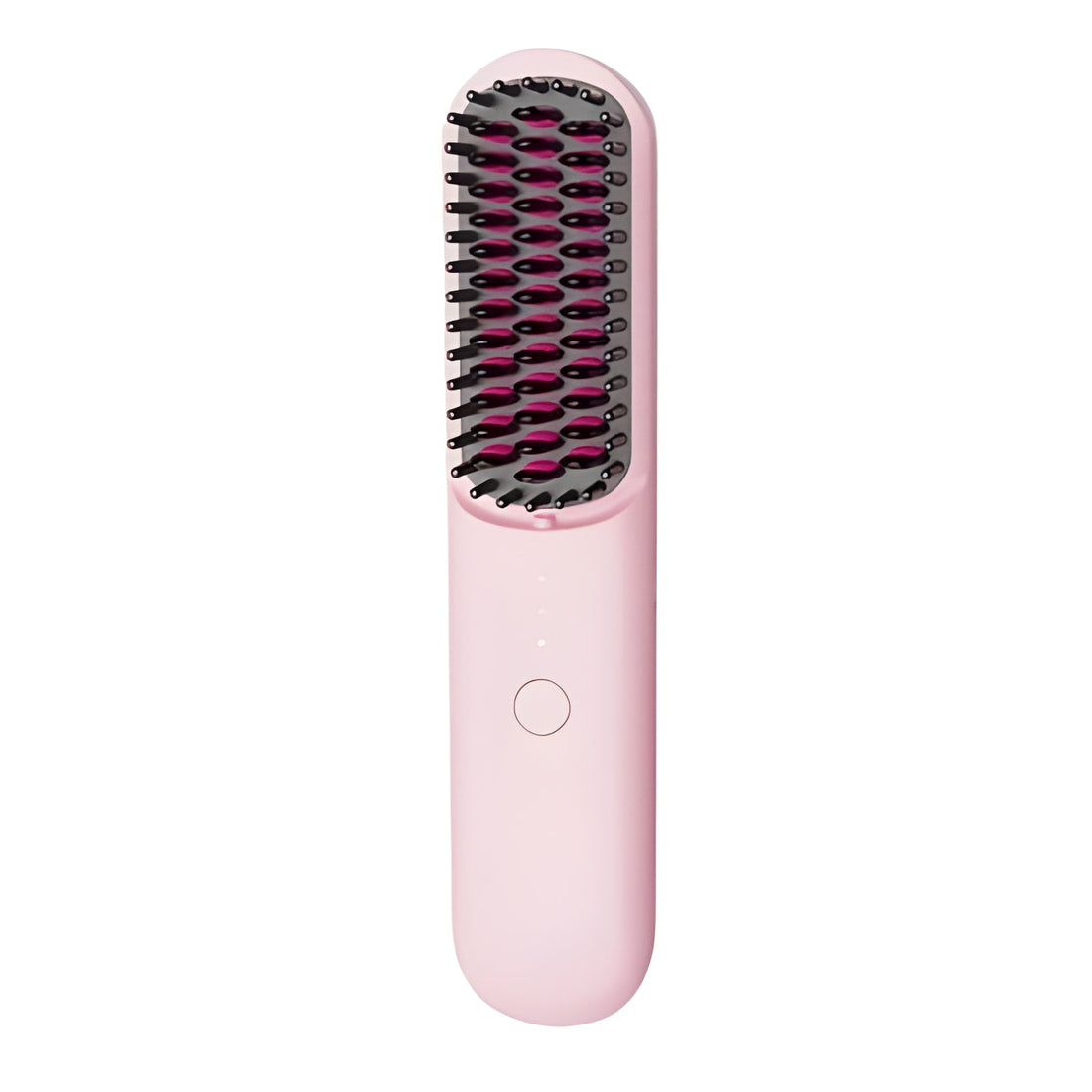 Brosse lissante portable pour cheveux lisses en déplacement - Rose