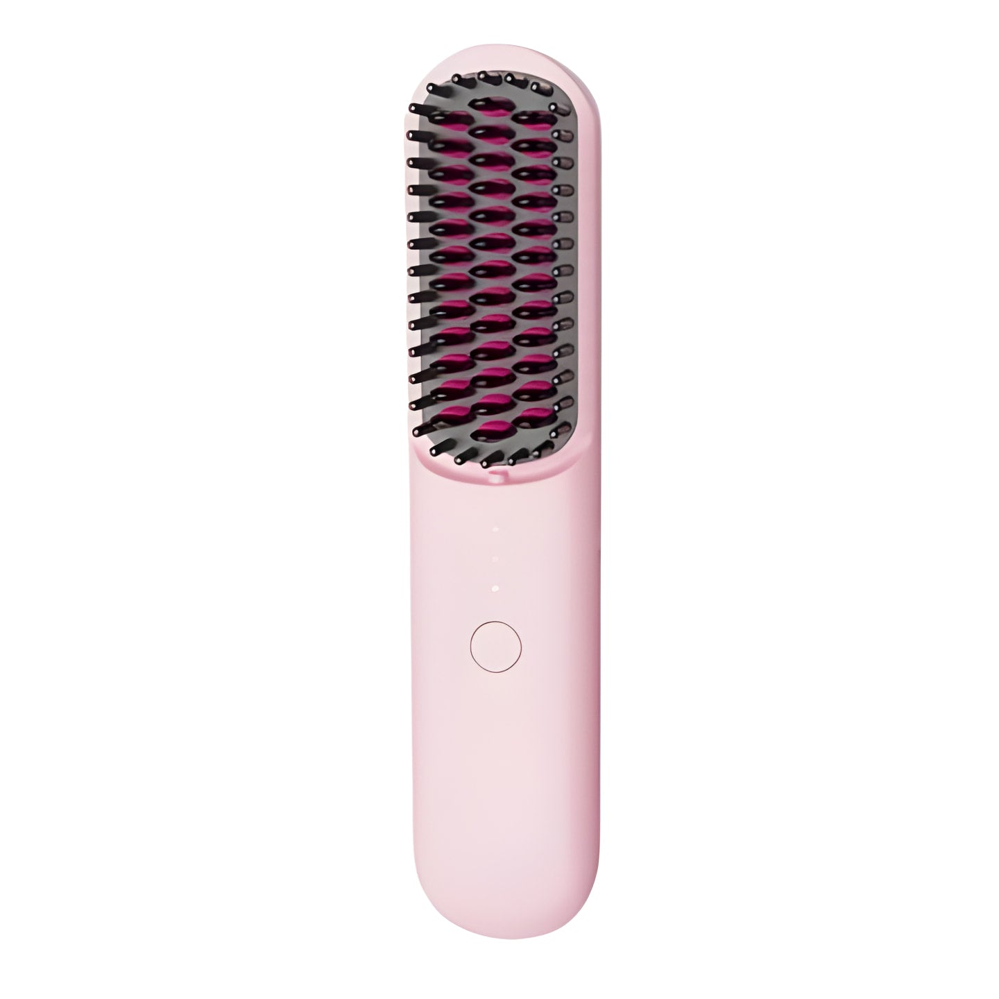 Brosse lissante portable pour cheveux lisses en déplacement - Rose
