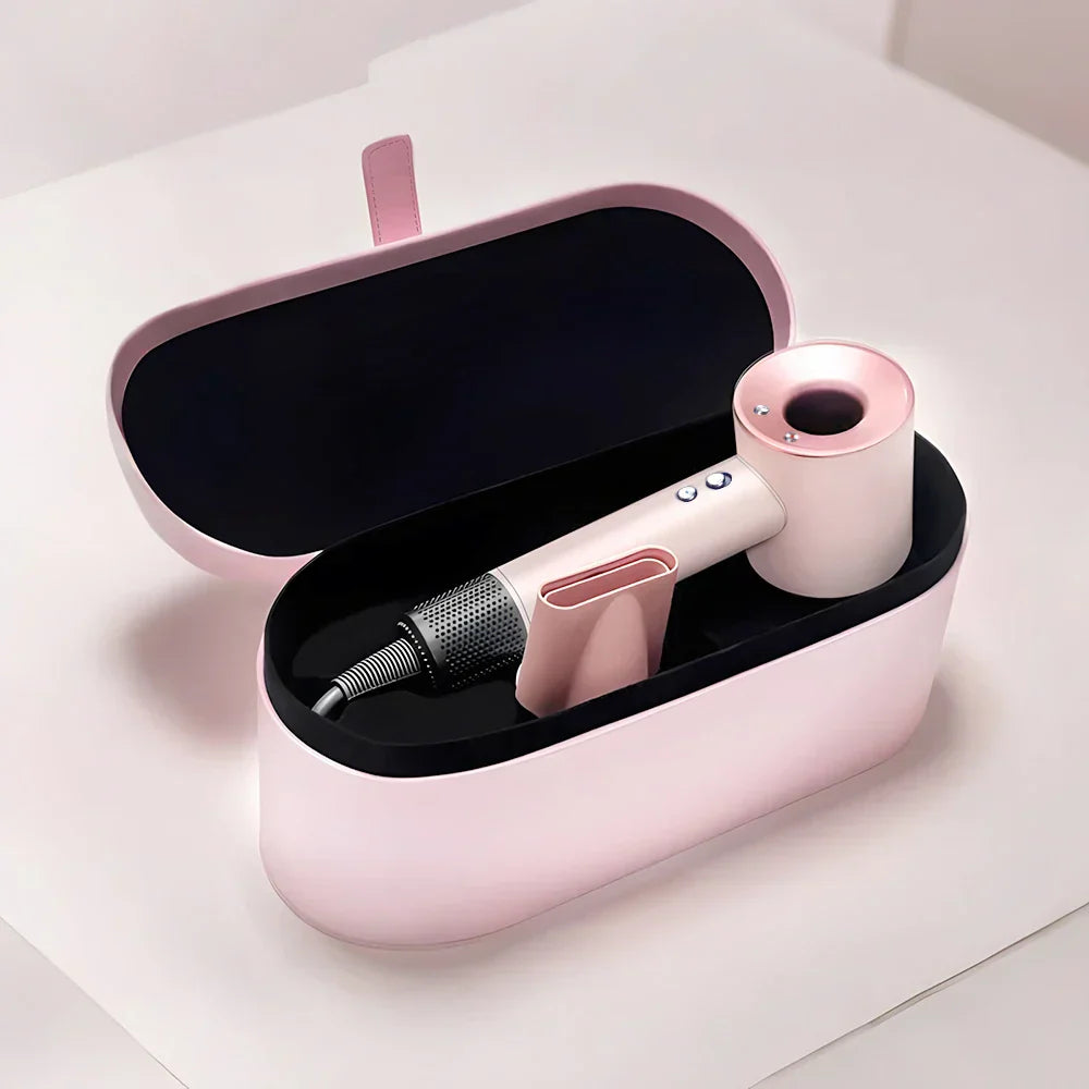 Sèche-cheveux compact avec coffret de rangement - Rose
